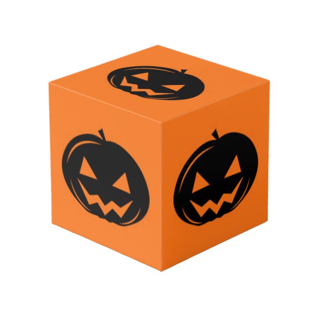 Black pumpkin cube (Front Angled)