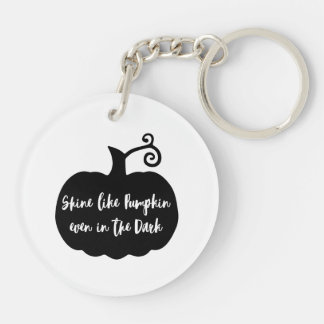 Black Pumpkin Halloween Keychain