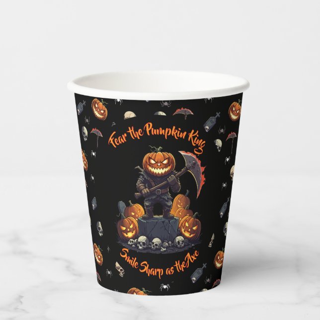 🖤 Black Pumpkin King Halloween Cup 🎃 (Front)