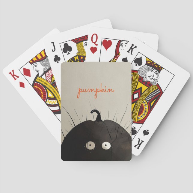 Black Pumpkin Playing Cards (Back)
