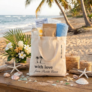 Black Punta Cana Your Destination Wedding Welcome Tote Bag
