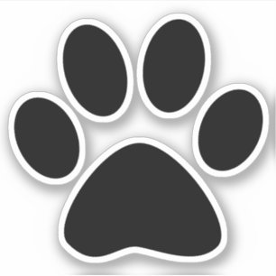 Black Puppy Paw Print Silhouette