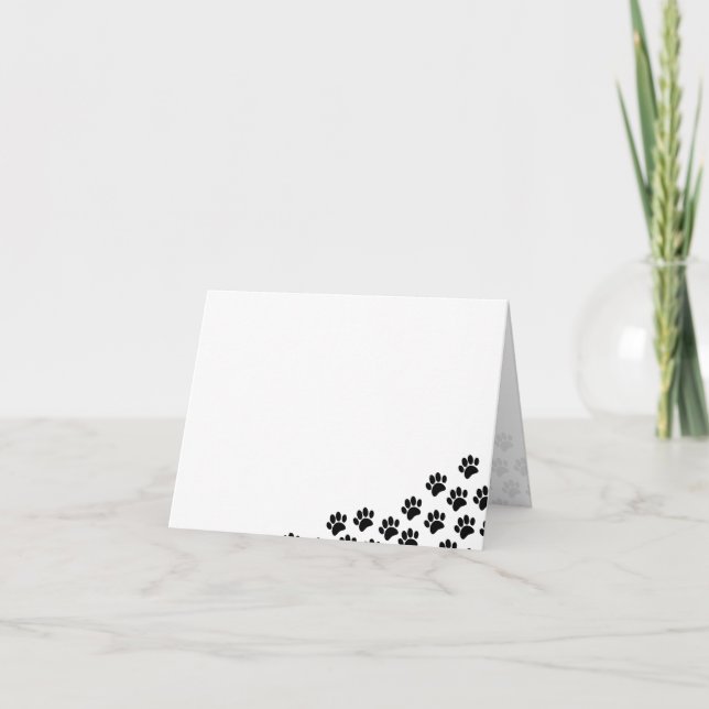 Black Puppy Paw Prints  (Devant)