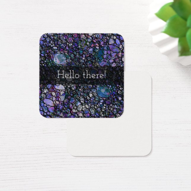 Black & Purple Abstract Circles "Hello There!" (Desk)