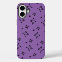 Black Purple Aesthetic Stars Pattern
