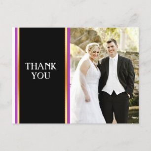 Black, Purple and Gold Simple Elegance Postcard