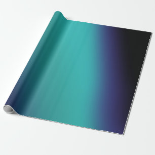Black Purple and Teal Gradient Bold Modern Wrapping Paper