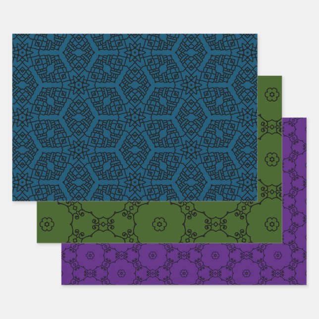Black purple blue green 2abc Paper Pack 572 (Set)