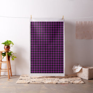 Black Purple Buffalo Plaid Pattern   Lumberjack Fabric