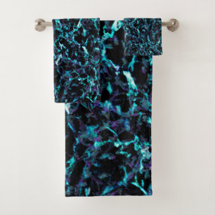 Black Purple & Choquant Electric Aqua Blue