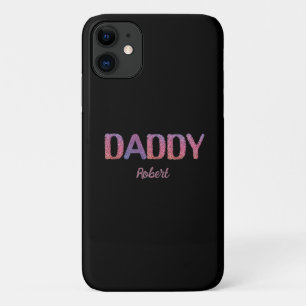 Black &Purple Custom Name Daddy iPhone 11 Case