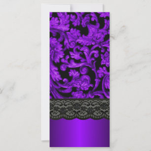 Black & purple damask
