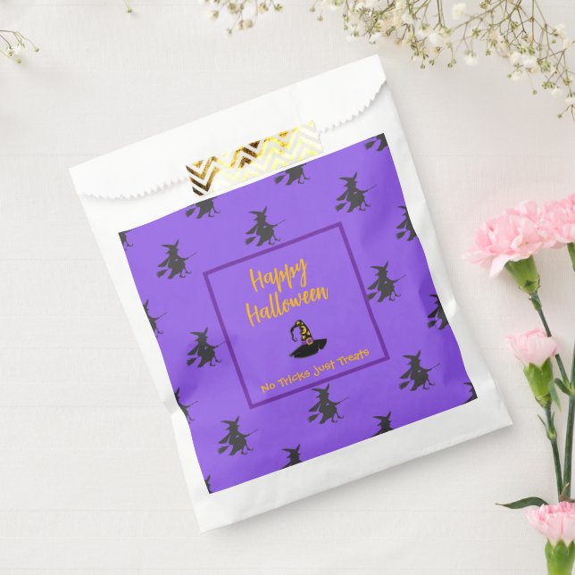 Black purple Halloween broomstick witches hat  Fav Favour Bag (Sealed)