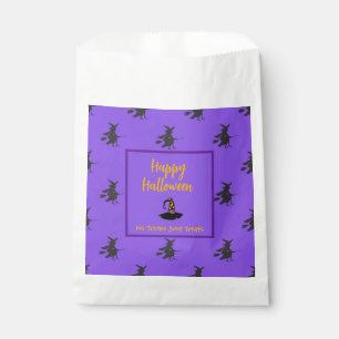 Black purple Halloween broomstick witches hat  Favour Bag