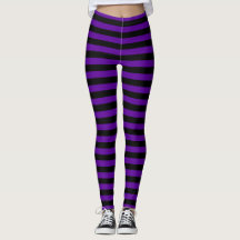 Black & Purple Halloween Witch Leggings / Tights