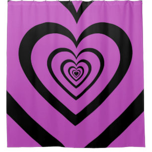 Black Purple Hypnotic Heart Love Pattern