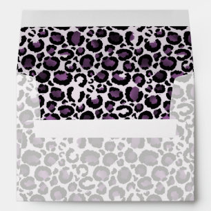 Black Purple Leopard Print Envelope
