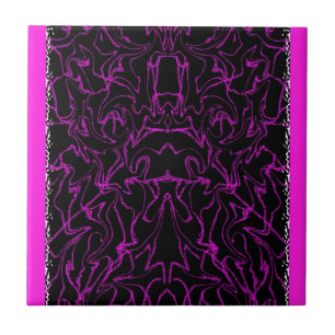 Black & Purple Marble Bling Tile