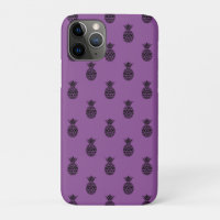 Black Purple Pineapple Tropical Fruit Summer