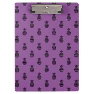 Black Purple Pineapple Tropical Fruit Summer Clipboard