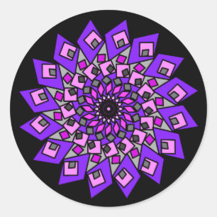 Black Purple Pink Cosmic Diamond Stickers