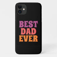  black &purple retro best dad ever csript