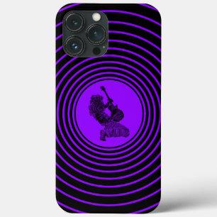Black Purple Rock Music Circles - Add Your Colours iPhone 13 Pro Max Case