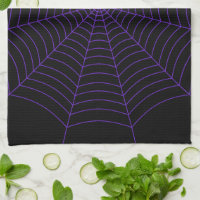 Black purple spider web Halloween pattern