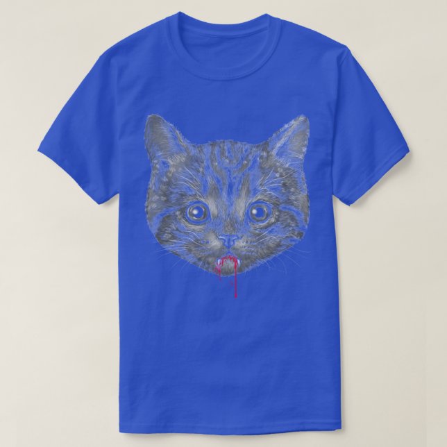 Black Pussy Cat  T-Shirt (Design Front)