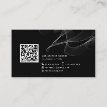 Black QR code abstract modern simple social media
