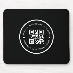 Black QR Code Company Promo mouse pad