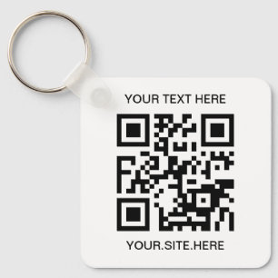 Black QR Code Keychain