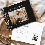 Black QR Code Wildflower Floral Wedding Announcement Postcard<br><div class="desc">Announce your special day with our QR Code Wildflower Floral Wedding Save the Date! Featuring a beautiful wildflower design, this elegant card blends rustic charm with modern convenience. The included QR code directs guests to your wedding website for easy access to details and RSVPs. Crafted with high-quality materials, it’s both...</div>