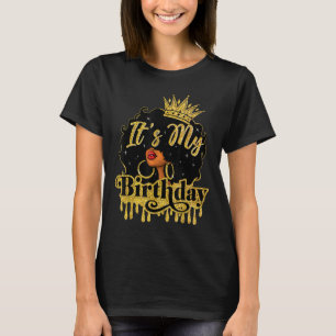 Black Queen African American Afro Women It's My Bi T-Shirt