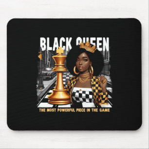 Black Queen African American Chess Power Melanin P Mouse Pad