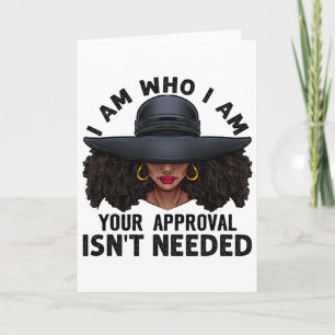 Black Queen African American Ladies Curly Natural Card