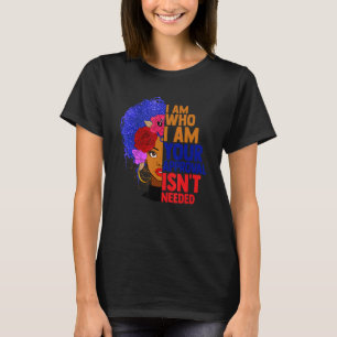 Black Queen African American Ladies Curly Natural  T-Shirt