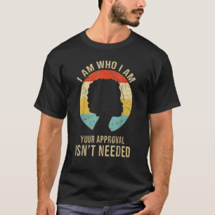Black Queen African American Ladies Curly Natural  T-Shirt