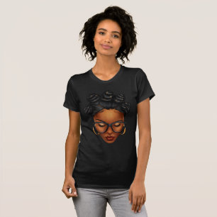 Black Queen African American Melanin Natural Hair T-Shirt