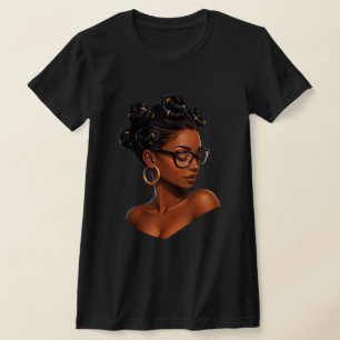 Black Queen African American Melanin Natural Hair T-Shirt