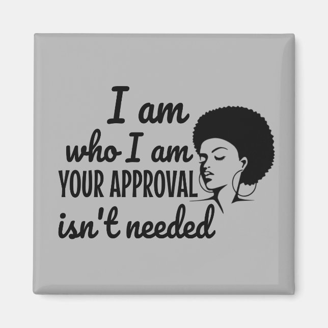 Black Queen Afro African American Magnet (Front)