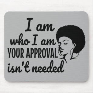 Black Queen Afro African American Mouse Pad