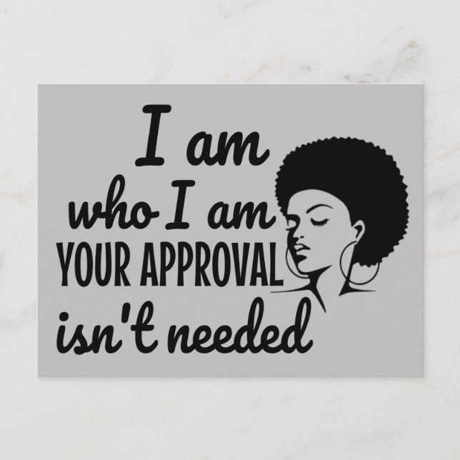 Black Queen Afro African American Postcard (Front)