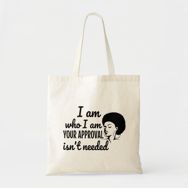 Black Queen Afro African American Tote Bag (Front)