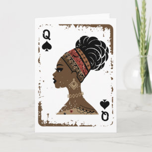 Black Queen Afro Drug Proud Melanin African Americ Card