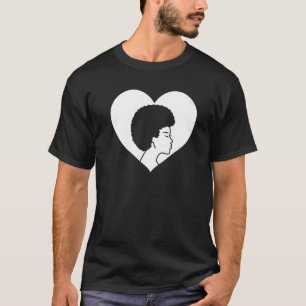 Black Queen Afro Heart Girl Magic Melanin Man Wome T-Shirt