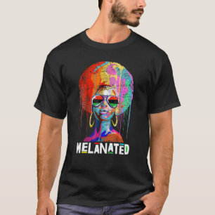 Black Queen Afro Melanin Art African American Stro T-Shirt