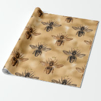 Black Queen Bees on Gold