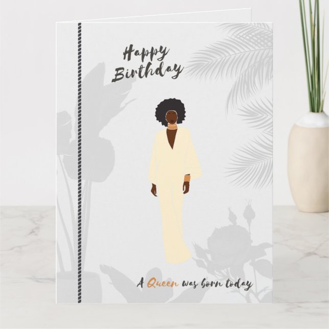 Black Queen | Birthday Greeting Card (Front)