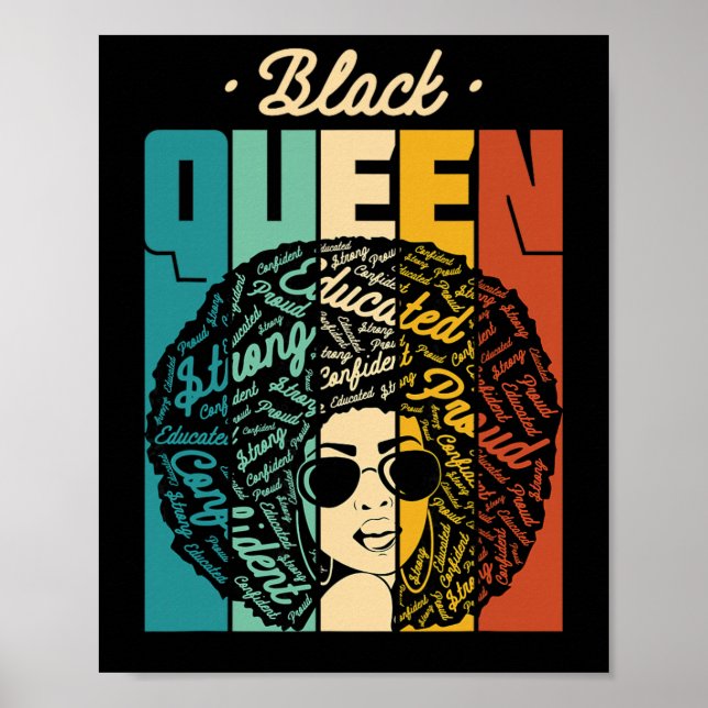 Black Queen - Black History Month And Pride Gift  Poster (Front)